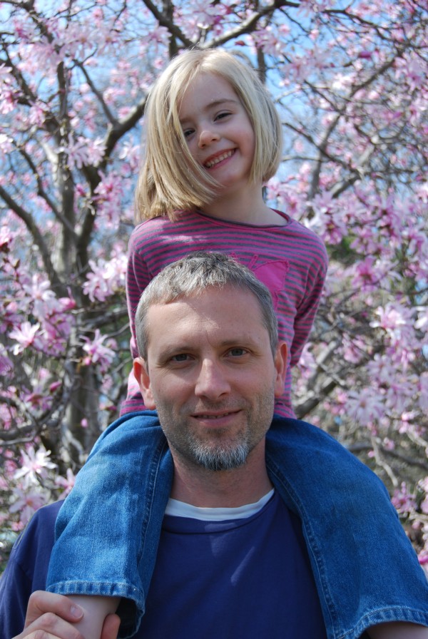 Bill Zeman and his daughter, the Tiny Art Director