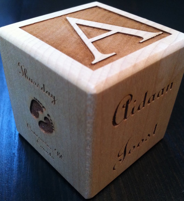 Personalized Baby Block from Lasting, Low-Tech Gift Ideas for Kids of All Ages