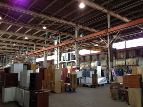 Building re-use centers, like this one in Baltimore, carry new and historic house parts and materials at bargain prices