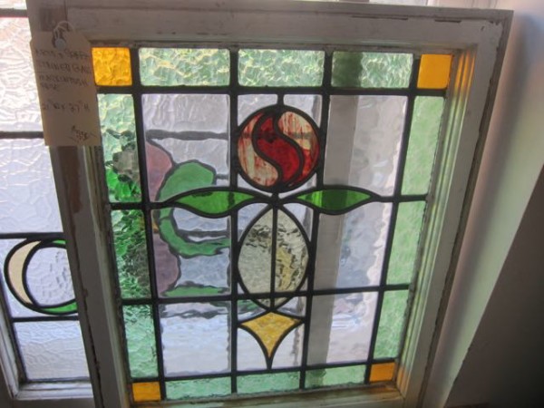 Antique stained glass windows are sold in architectural antique shops