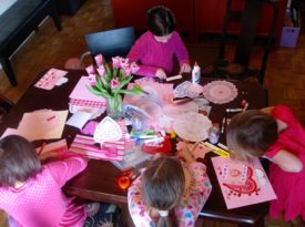 Valentine Theme Sleepover Birthday Party